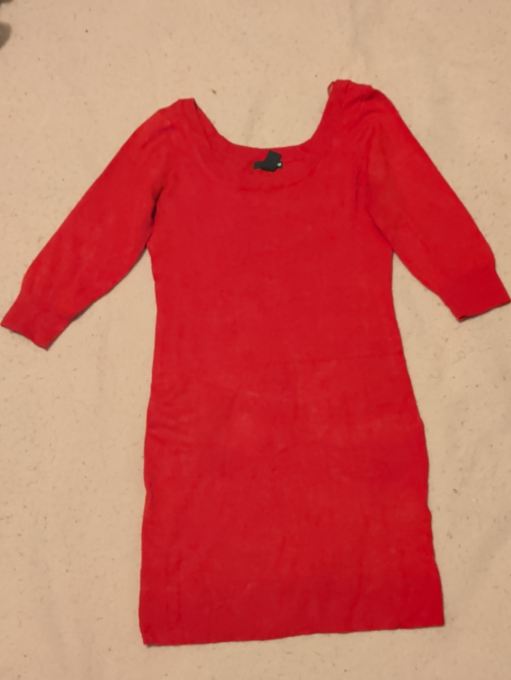H&M 3/4 Sleeve Mini Dress in Red
